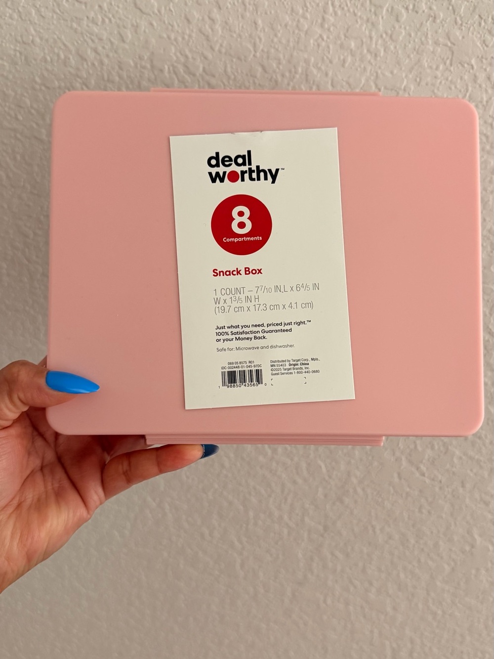 dealo worthy 8-Compartment Pink Snack Box
